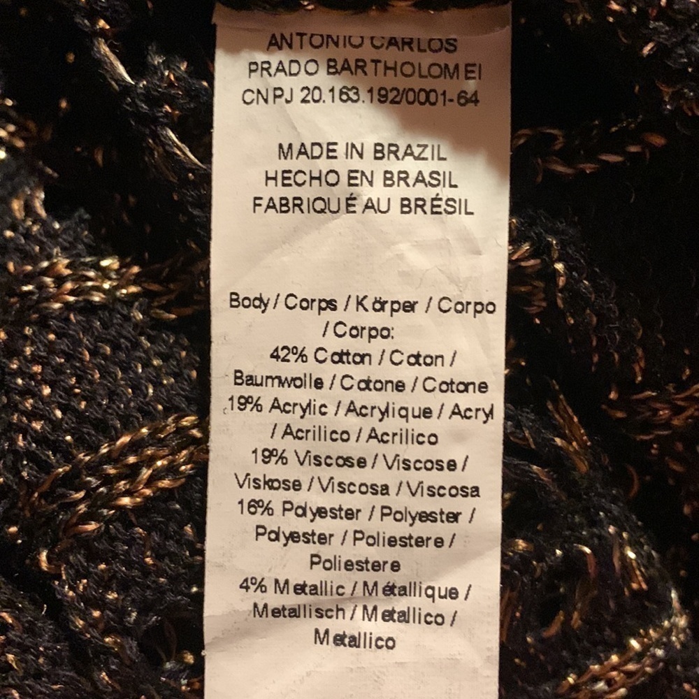 Cecilia Prado Obrizus Dress Gold and Black size m NWT - Picture 7 of 12